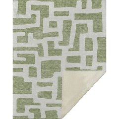 Premium Machine Washable ASB903 Green 50" x 70" Sherpa Throw Blanket