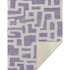 Premium Machine Washable ASB903 Purple 50" x 70" Sherpa Throw Blanket
