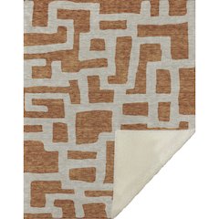Premium Machine Washable ASB903 Terracotta 50" x 70" Sherpa Throw Blanket