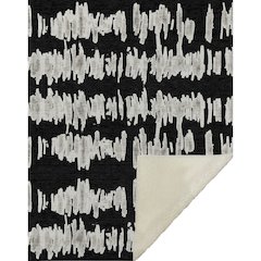 Premium Machine Washable ASB905 Black 50" x 70" Sherpa Throw Blanket