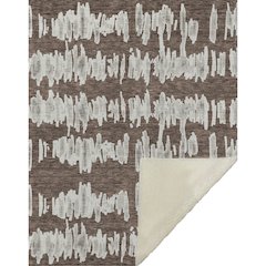 Premium Machine Washable ASB905 Brown 50" x 70" Sherpa Throw Blanket