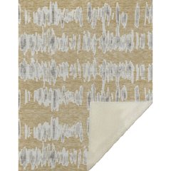Premium Machine Washable ASB905 Gold 50" x 70" Sherpa Throw Blanket