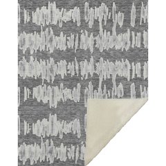 Premium Machine Washable ASB905 Gray 50" x 70" Sherpa Throw Blanket