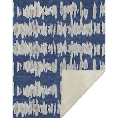 Premium Machine Washable ASB905 Navy 50" x 70" Sherpa Throw Blanket
