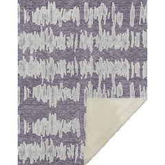 Premium Machine Washable ASB905 Purple 50" x 70" Sherpa Throw Blanket