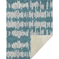Premium Machine Washable ASB905 Teal 50" x 70" Sherpa Throw Blanket