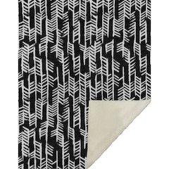 Premium Machine Washable ASB906 Black 50" x 70" Sherpa Throw Blanket