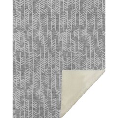Premium Machine Washable ASB906 Gray 50" x 70" Sherpa Throw Blanket