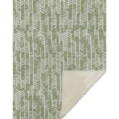 Premium Machine Washable ASB906 Green 50" x 70" Sherpa Throw Blanket