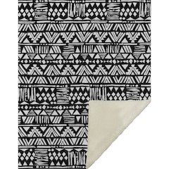Premium Machine Washable ASB907 Black 50" x 70" Sherpa Throw Blanket
