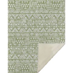 Premium Machine Washable ASB907 Green 50" x 70" Sherpa Throw Blanket