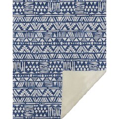 Premium Machine Washable ASB907 Navy 50" x 70" Sherpa Throw Blanket