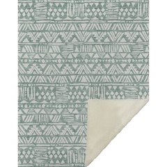 Premium Machine Washable ASB907 Sage 50" x 70" Sherpa Throw Blanket