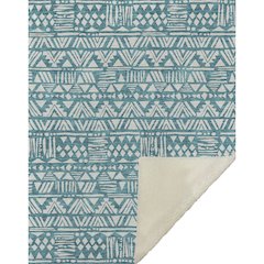 Premium Machine Washable ASB907 Teal 50" x 70" Sherpa Throw Blanket