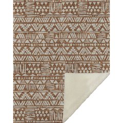 Premium Machine Washable ASB907 Terracotta 50" x 70" Sherpa Throw Blanket