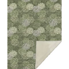 Premium Machine Washable ASB908 Olive 50" x 70" Sherpa Throw Blanket