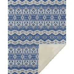 Premium Machine Washable ASB909 Blue 50" x 70" Sherpa Throw Blanket
