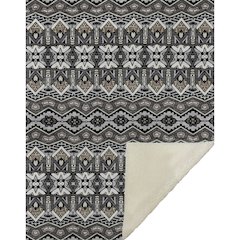 Premium Machine Washable ASB909 Charcoal 50" x 70" Sherpa Throw Blanket