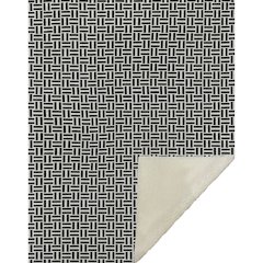 Premium Machine Washable ASB911 Black 50" x 70" Sherpa Throw Blanket