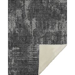 Premium Machine Washable ASB912 Black 50" x 70" Sherpa Throw Blanket