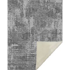 Premium Machine Washable ASB912 Gray 50" x 70" Sherpa Throw Blanket
