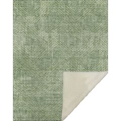 Premium Machine Washable ASB912 Green 50" x 70" Sherpa Throw Blanket