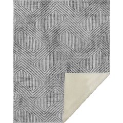 Premium Machine Washable ASB912 Silver 50" x 70" Sherpa Throw Blanket