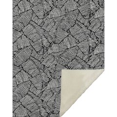 Premium Machine Washable ASB913 Black 50" x 70" Sherpa Throw Blanket