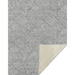 Premium Machine Washable ASB913 Gray 50" x 70" Sherpa Throw Blanket