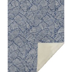 Premium Machine Washable ASB913 Navy 50" x 70" Sherpa Throw Blanket