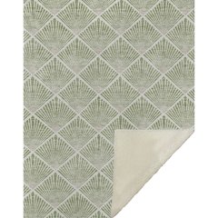 Premium Machine Washable ASB914 Green 50" x 70" Sherpa Throw Blanket