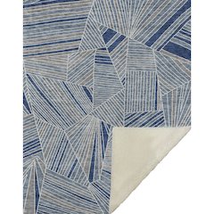 Premium Machine Washable ASB915 Denim 50" x 70" Sherpa Throw Blanket