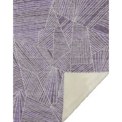 Premium Machine Washable ASB915 Purple 50" x 70" Sherpa Throw Blanket