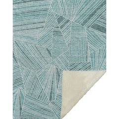 Premium Machine Washable ASB915 Teal 50" x 70" Sherpa Throw Blanket