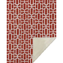 Premium Machine Washable ASB916 Red 50" x 70" Sherpa Throw Blanket