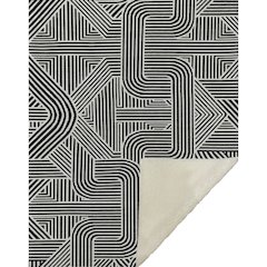 Premium Machine Washable ASB917 Black 50" x 70" Sherpa Throw Blanket