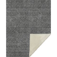 Premium Machine Washable ASB917 Charcoal 50" x 70" Sherpa Throw Blanket