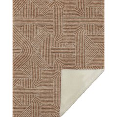 Premium Machine Washable ASB917 Terracotta 50" x 70" Sherpa Throw Blanket