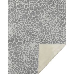 Premium Machine Washable ASB919 Gray 50" x 70" Sherpa Throw Blanket