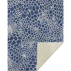 Premium Machine Washable ASB919 Navy 50" x 70" Sherpa Throw Blanket