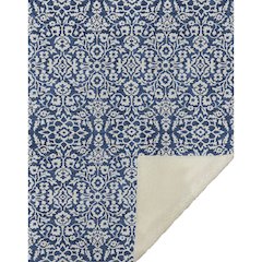 Premium Machine Washable ASB920 Navy 50" x 70" Sherpa Throw Blanket