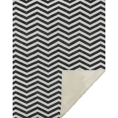 Premium Machine Washable ASB922 Black 50" x 70" Sherpa Throw Blanket