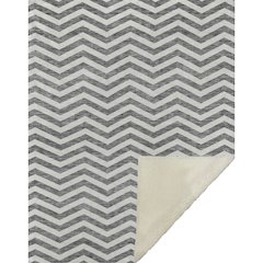 Premium Machine Washable ASB922 Gray 50" x 70" Sherpa Throw Blanket