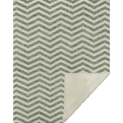Premium Machine Washable ASB922 Green 50" x 70" Sherpa Throw Blanket