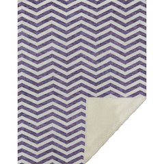 Premium Machine Washable ASB922 Purple 50" x 70" Sherpa Throw Blanket