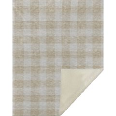 Premium Machine Washable ASB923 Beige 50" x 70" Sherpa Throw Blanket