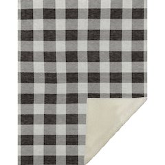 Premium Machine Washable ASB923 Black 50" x 70" Sherpa Throw Blanket