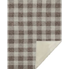 Premium Machine Washable ASB923 Brown 50" x 70" Sherpa Throw Blanket