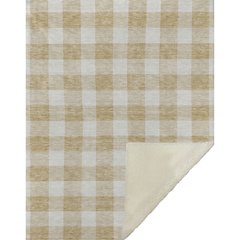 Premium Machine Washable ASB923 Gold 50" x 70" Sherpa Throw Blanket