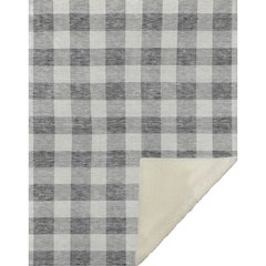 Premium Machine Washable ASB923 Gray 50" x 70" Sherpa Throw Blanket